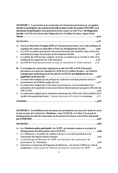 La conservation de l'Amazonie au Perou : quels enjeux ?