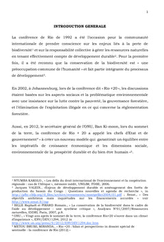 Le droit international de l'environnement face aux enjeux liés à la conservation de la biodiversité