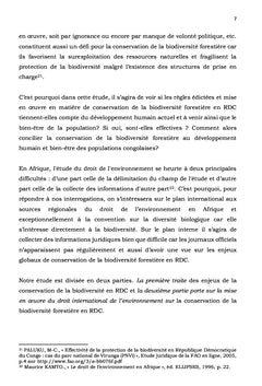 Le droit international de l'environnement face aux enjeux liés à la conservation de la biodiversité