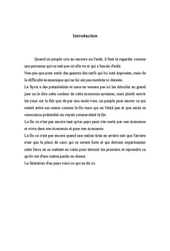 L'économie Syrienne