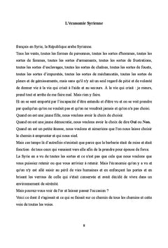 L'économie Syrienne