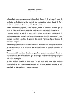 L'économie Syrienne