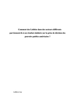 L'influence des lobbies sur la politique aux États-Unis