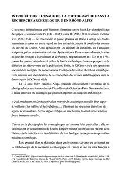 La photographie archéologique en Rhône-Alpes entre 1850 et 1950