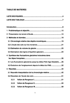 Les fluctuations glaciaires dans le vallon de Rougnoux