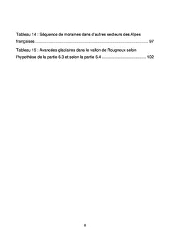 Les fluctuations glaciaires dans le vallon de Rougnoux