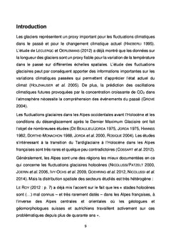Les fluctuations glaciaires dans le vallon de Rougnoux