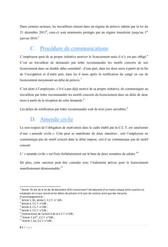 Obligation de motivation du licenciement : analyse de la C.C.T. n° 109
