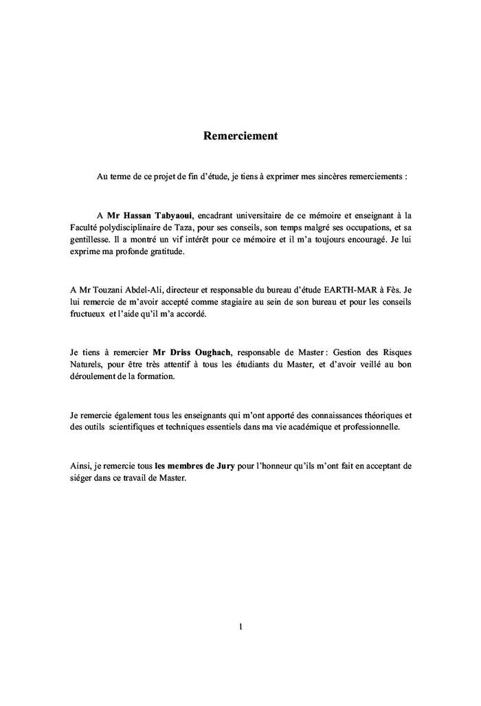 Cartographie Erosion Hydrique Bassin Versant Oued Taza (PAP/CAR)