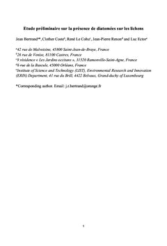 Lichens de France : ecophysiologie et ecologie