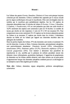Lichens de France : ecophysiologie et ecologie