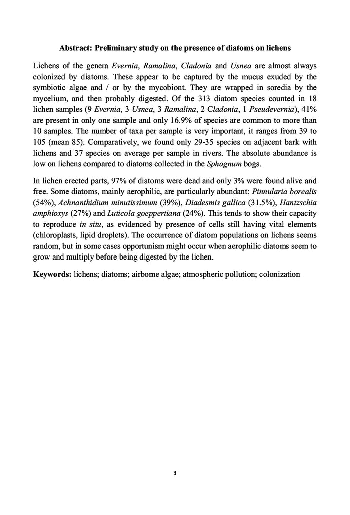 Lichens de France : ecophysiologie et ecologie