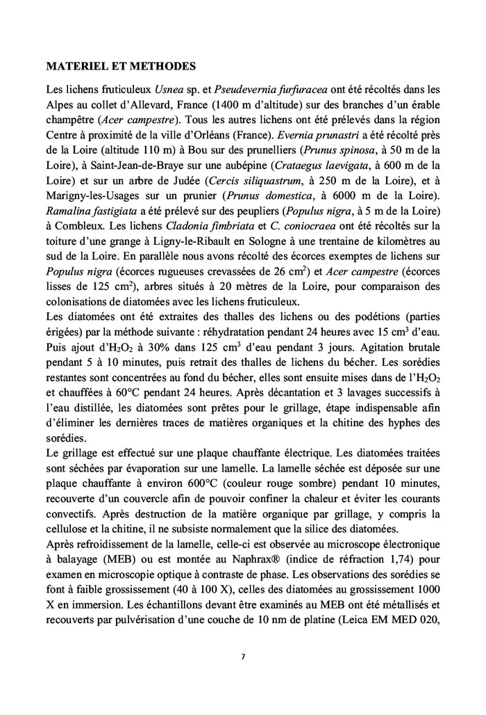 Lichens de France : ecophysiologie et ecologie