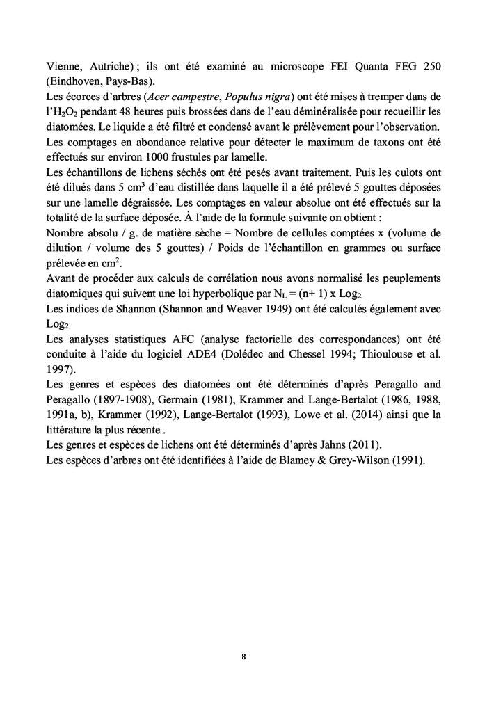 Lichens de France : ecophysiologie et ecologie