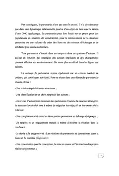 L'interet du partenariat international pour le developpement