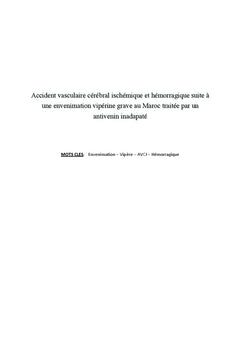 Accident vasculaire cérébral ischémique et hémorragique