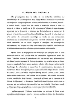 La Problématique de l'Émancipation chez Mongo Beti