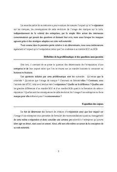 L'e-Réputation, Déterminants et Impact