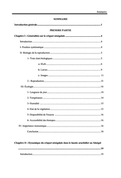 Dynamique des populations du criquet sénégalais et lutte biologique