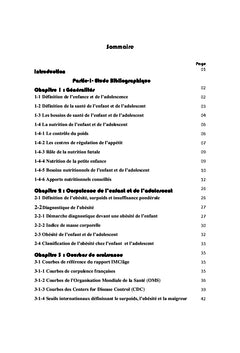 La corpulence des enfants et des adolescents dans l'ouest algerien