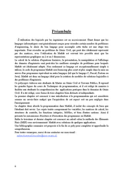Initiation a la programmation appliquee au Genie Civil