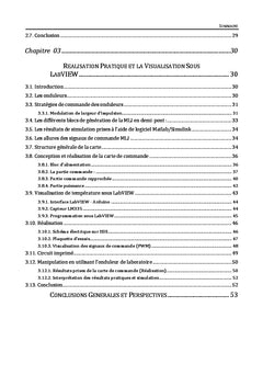 Etude et Réalisation d'une Carte de Commande Et Supervision