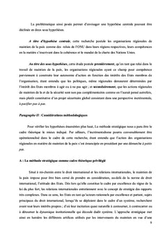 Les organisations régionales dans le maintien de la paix