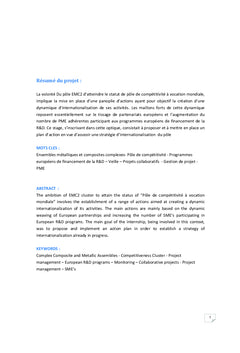 Plan d'action participation PME aux programmes europeens de R&D