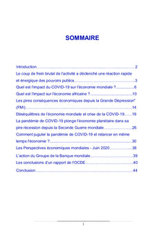 L'impact de l'épidémie de Covid-19 sur l'économie mondiale