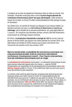 L'impact de l'épidémie de Covid-19 sur l'économie mondiale