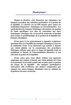 Gestion du risque de la liquidité des banques islamiques