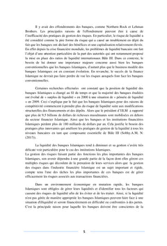 Gestion du risque de la liquidité des banques islamiques