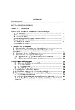 Voies de signalisation de la glucotoxicite. role de Brassica rapa
