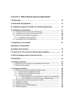 Voies de signalisation de la glucotoxicite. role de Brassica rapa
