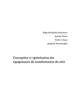 Conception et optimisation des équipements de transformation du néré