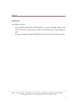 Conception et optimisation des équipements de transformation du néré