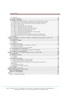 Conception et optimisation des équipements de transformation du néré