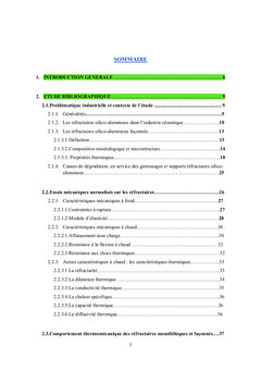 Materiaux refractaires. Comportement thermomecanique