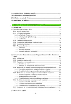 Materiaux refractaires. Comportement thermomecanique