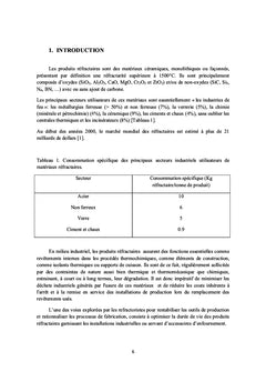Materiaux refractaires. Comportement thermomecanique