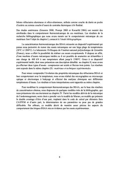Materiaux refractaires. Comportement thermomecanique