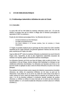 Materiaux refractaires. Comportement thermomecanique