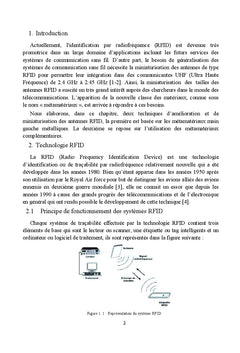 Conception des antennes en métamatériaux pour des applications RFID