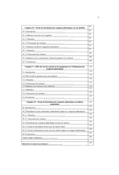 Effet de la dureté sur la coagulation des composés phénoliques