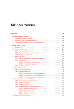 Consequences du risque de recherche & developpement essais theoriques