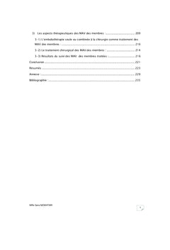 Les Malformations Artério-Veineuses des Membres