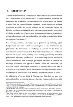 L'UBÉRISATION DU TRAVAIL