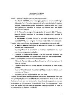 Etude sur la qualité du jus de palme fermenté au Cambodge
