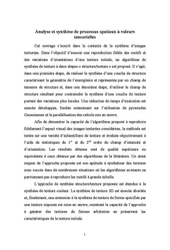 Analyse et synthèse de processus spatiaux à valeurs tensorielles
