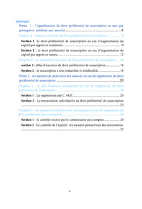 Le droit préférentiel de souscription